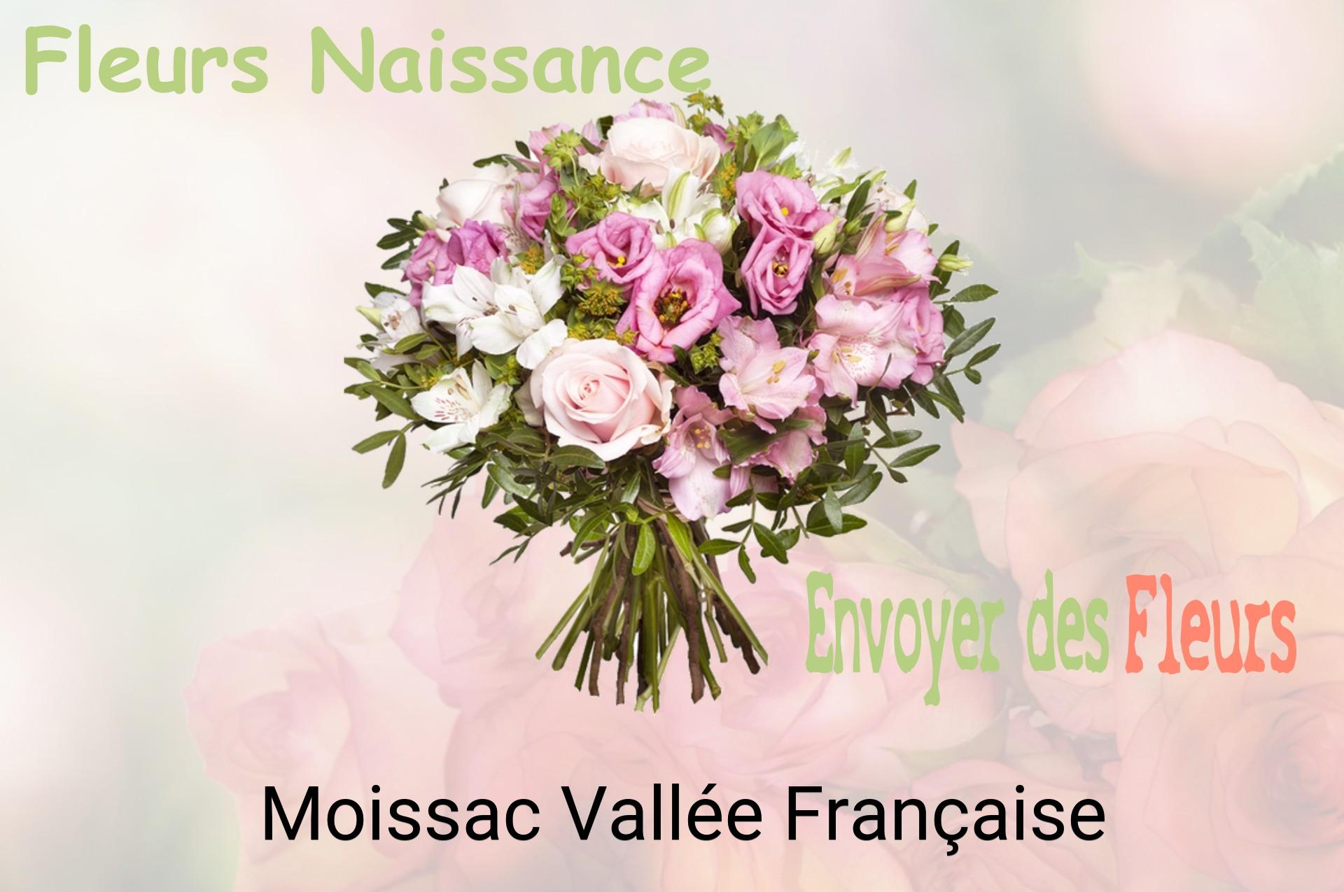 Bouquet de fleurs de naissance livré à Moissac-Vallée-Française